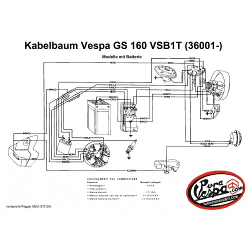 Instalación Eléctrica Vespa 160 GS VSB1T